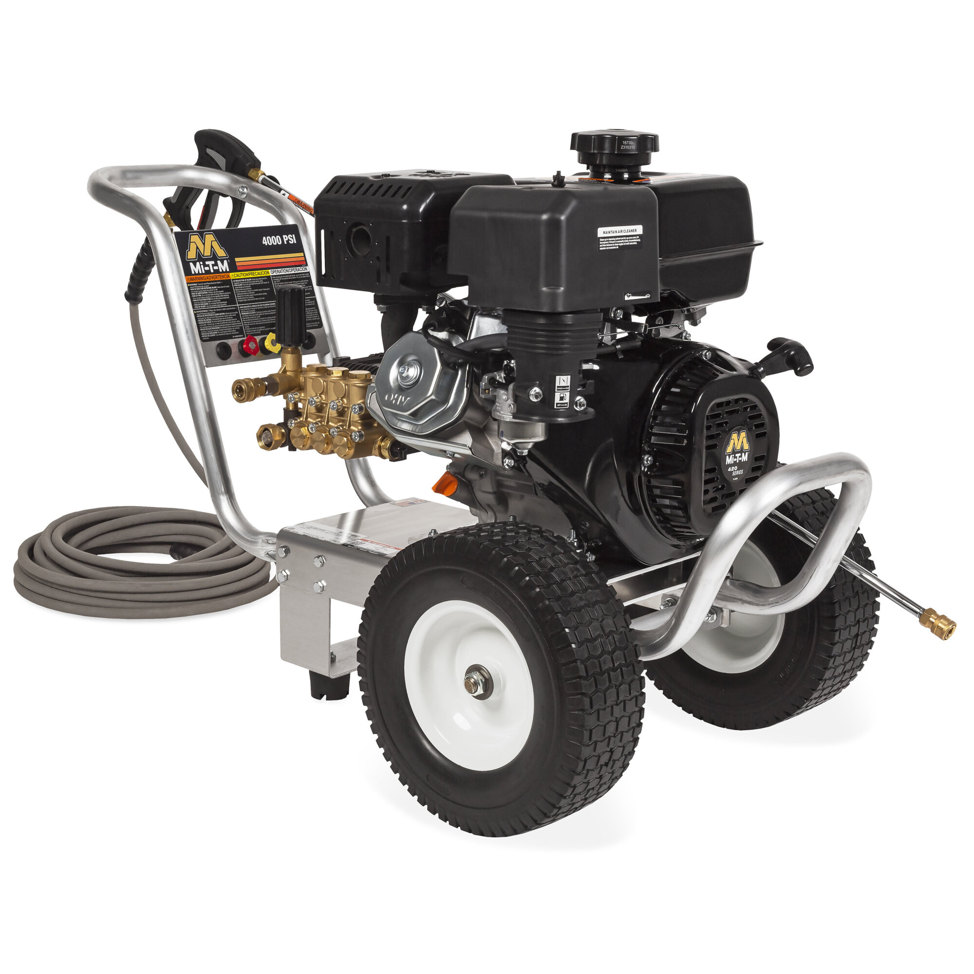 Mi-T-M CA Aluminum Series Gasoline Direct Drive Cold Water Industrial Pressure Washer — 3.5 GPM, 4,000 PSI, Model# CA-4004-1MAM